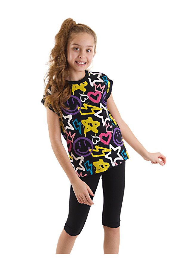 MSHB&G Street Style Kız Çocuk T-Shirt Tayt Takım
