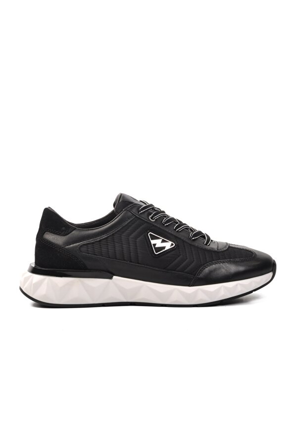 Marcomen 152-19498 Siyah-Beyaz Hakiki Deri Erkek Sneaker