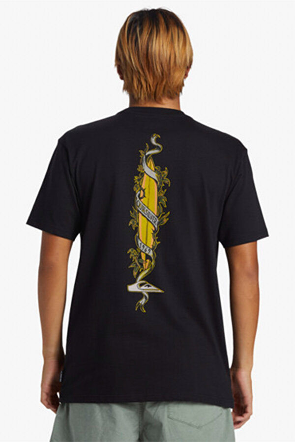 Quiksilver STEP UP MOR TEES Siyah Erkek Kısa Kol T-Shirt