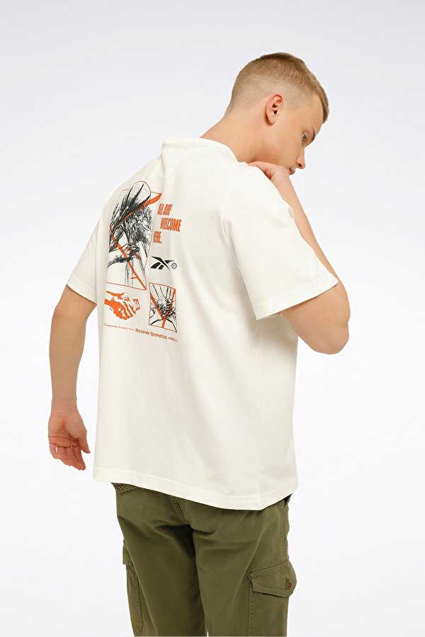 Reebok BB BASKETBALL CT SS Ekru Erkek Kısa Kol T-Shirt