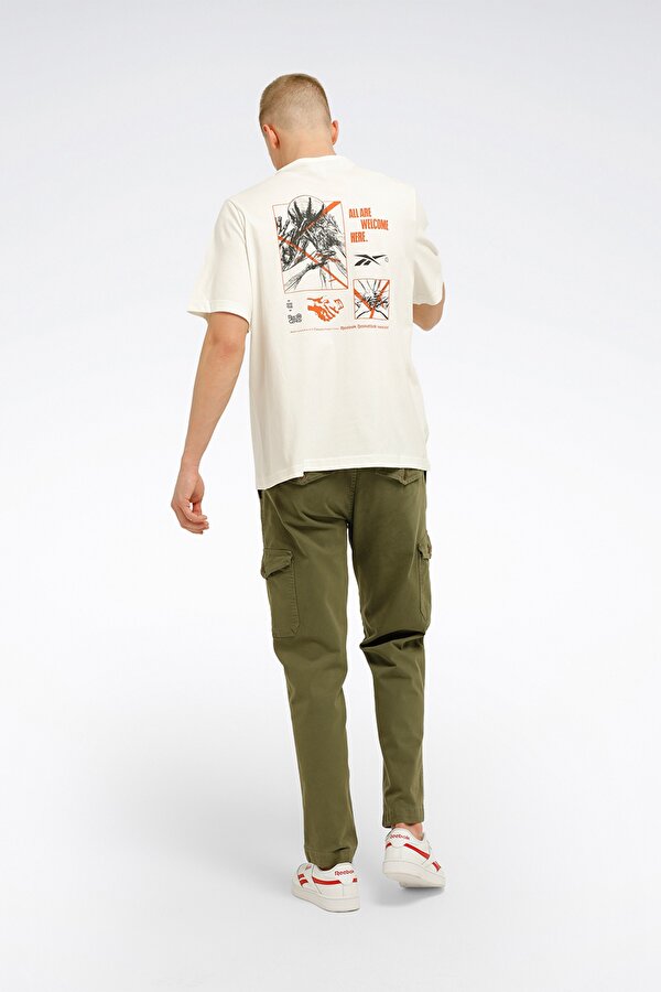 Reebok BB BASKETBALL CT SS Ekru Erkek Kısa Kol T-Shirt