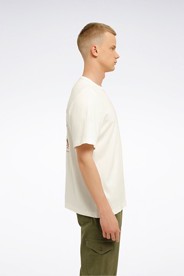 Reebok BB BASKETBALL CT SS Ekru Erkek Kısa Kol T-Shirt