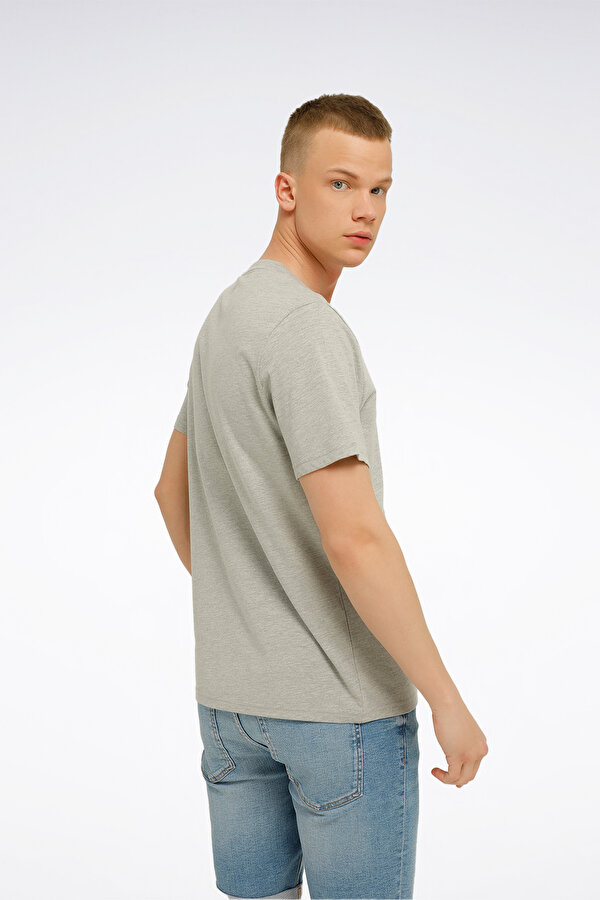 Reebok RI Left Chest Logo Gri Erkek Kısa Kol T-Shirt