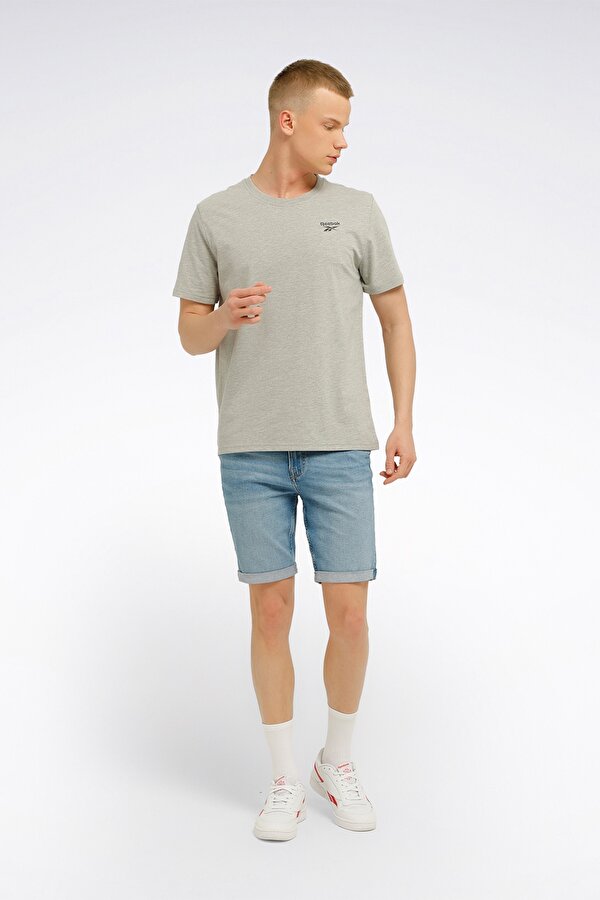 Reebok RI Left Chest Logo Gri Erkek Kısa Kol T-Shirt