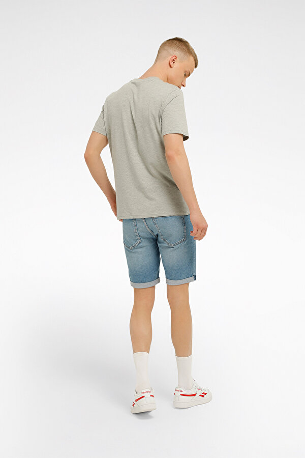Reebok RI Left Chest Logo Gri Erkek Kısa Kol T-Shirt
