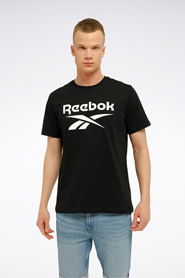 Reebok IDENTITY STACKED L Siyah Erkek Kısa Kol T-Shirt