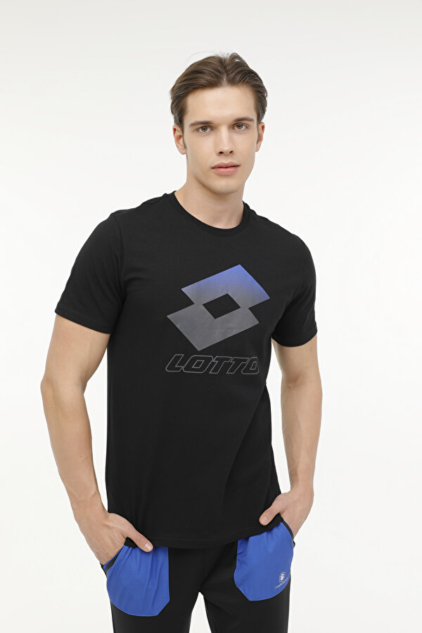 Lotto M-CLEVER LG T-SH 4FX Siyah Erkek Kısa Kol T-Shirt