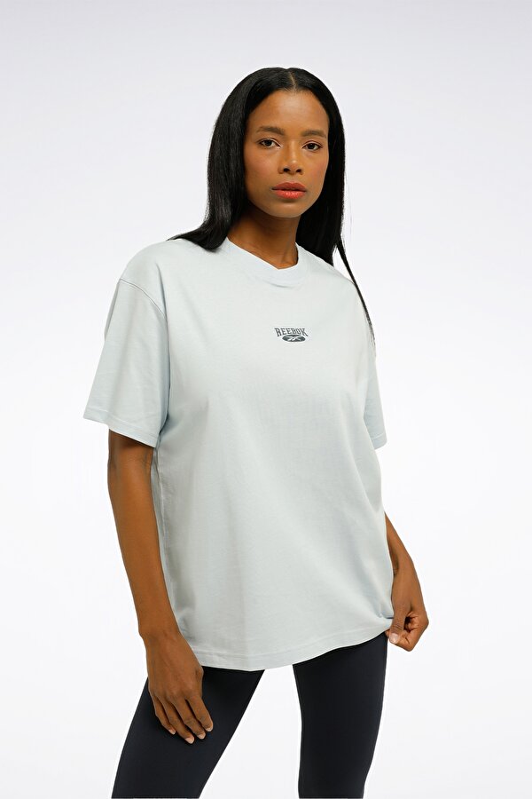 Reebok CLASSICS RELAXED F Mavi Kadın Kısa Kol T-Shirt