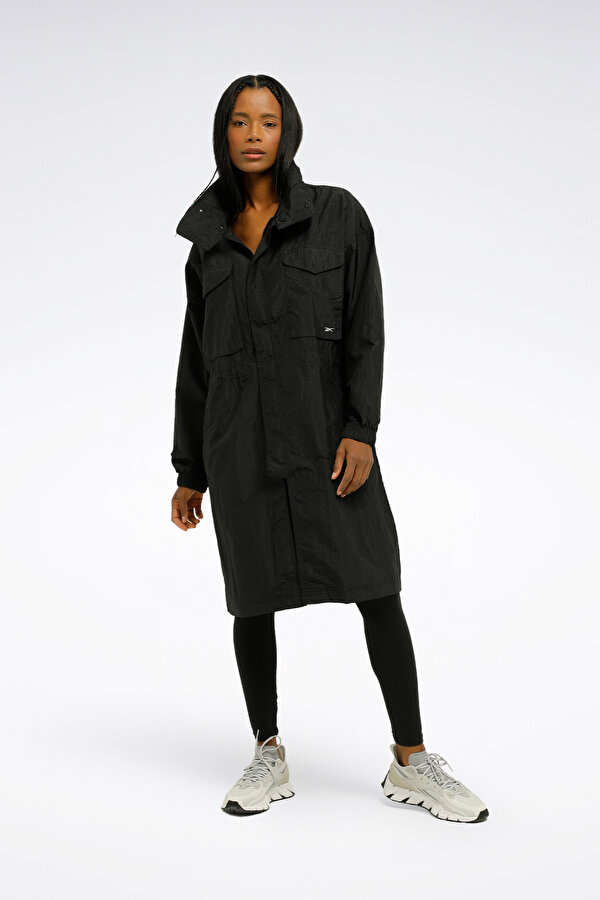 Reebok PERFORMANCE TRENCH Siyah Kadın Ceket
