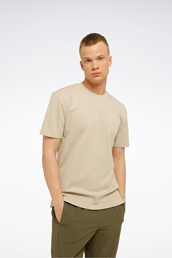 Reebok ACTIV COLL SS TEE Taş Rengi Erkek Kısa Kol T-Shirt