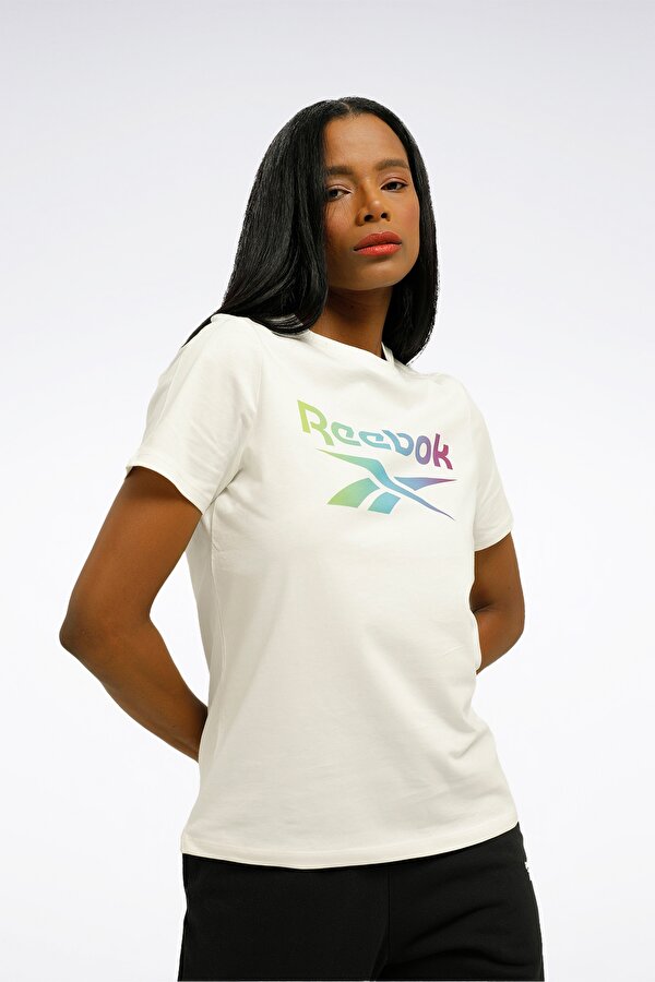 Reebok GRADIENT GRAPHIC TEE Ekru Kadın Kısa Kol T-Shirt