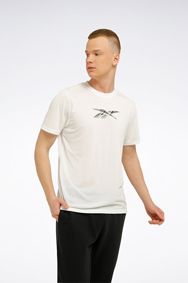 Reebok TRAIN SPEEDWICK GFX TEE Beyaz Erkek Kısa Kol T-Shirt