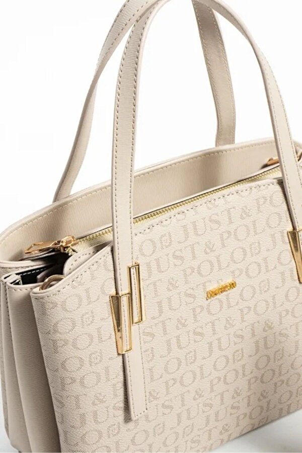 Just Polo Kadın Yeni Sezon Büyük Boy 5 Bölmeli El ve Omuz Çantası 26x20cm TR4030