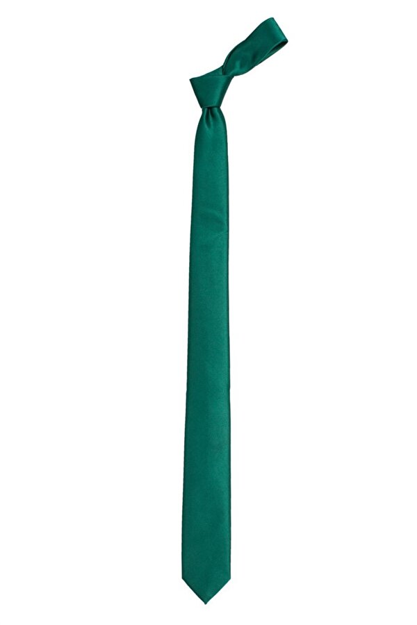 Tudors Düz İnce Yeşil Erkek Kravat