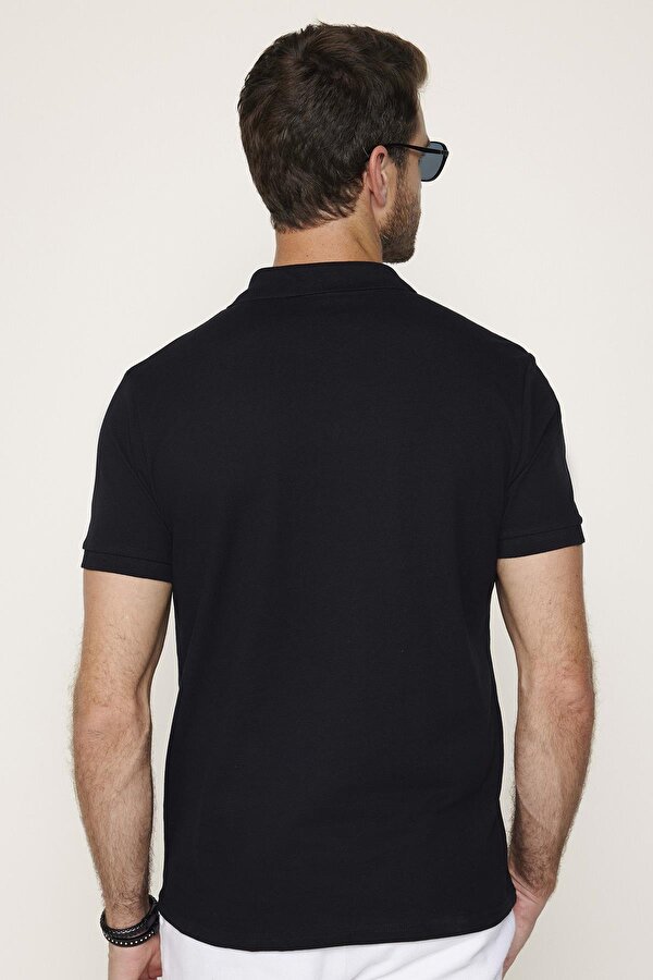 Tudors Erkek Slim Fit Dar Kesim Pamuklu Yumuşak Dokulu Serin Tutan Kumaş Düz Pike Polo Yaka Tişört