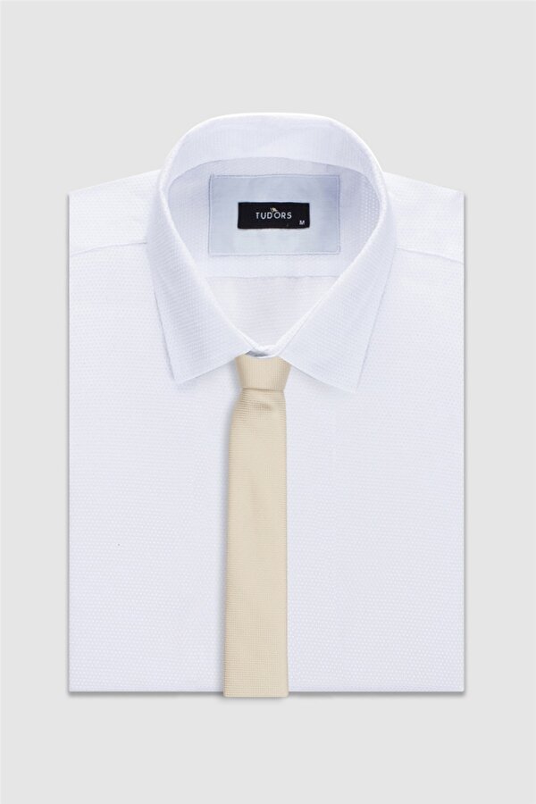 Tudors Desenli İnce Kahverengi Erkek Kravat