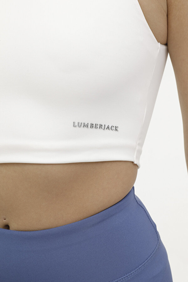 Lumberjack W-GF48 TARA CROPPED TANK Ekru Kadın Atlet