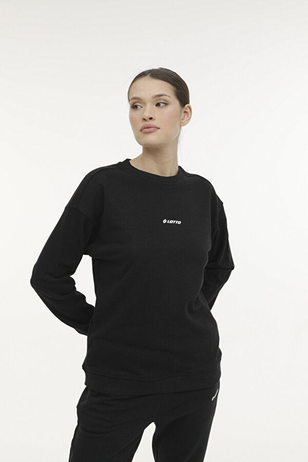 Lotto W-DELFIN C NECK SWEAT 4FX Siyah Kadın Sweatshirt