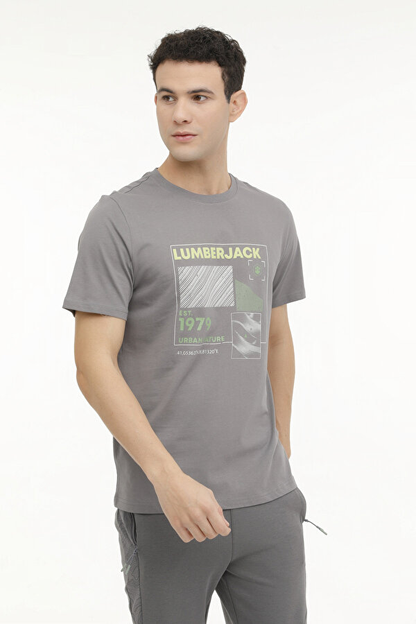 Lumberjack ML JERRY 11URB1015 4FX Antrasit Erkek Kısa Kol T-Shirt