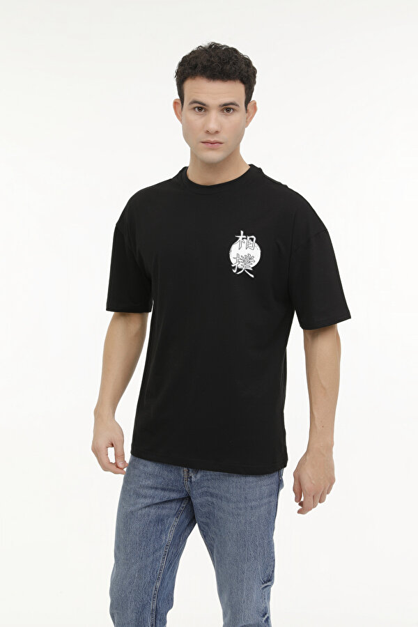 Kinetix ML RADON 11ES-SLG-105 4FX Siyah Erkek Kısa Kol T-Shirt