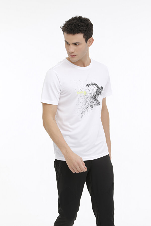 Kinetix ML STEN 11PRF-244 4FX Beyaz Erkek Kısa Kol T-Shirt