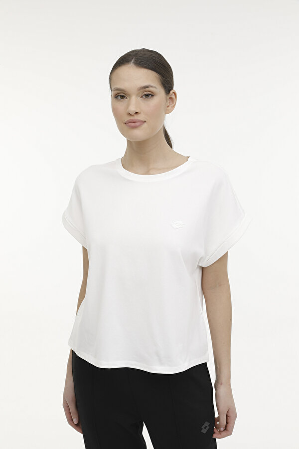 Lotto W-PALOMA T-SH 4FX Ekru Kadın Kısa Kol T-Shirt