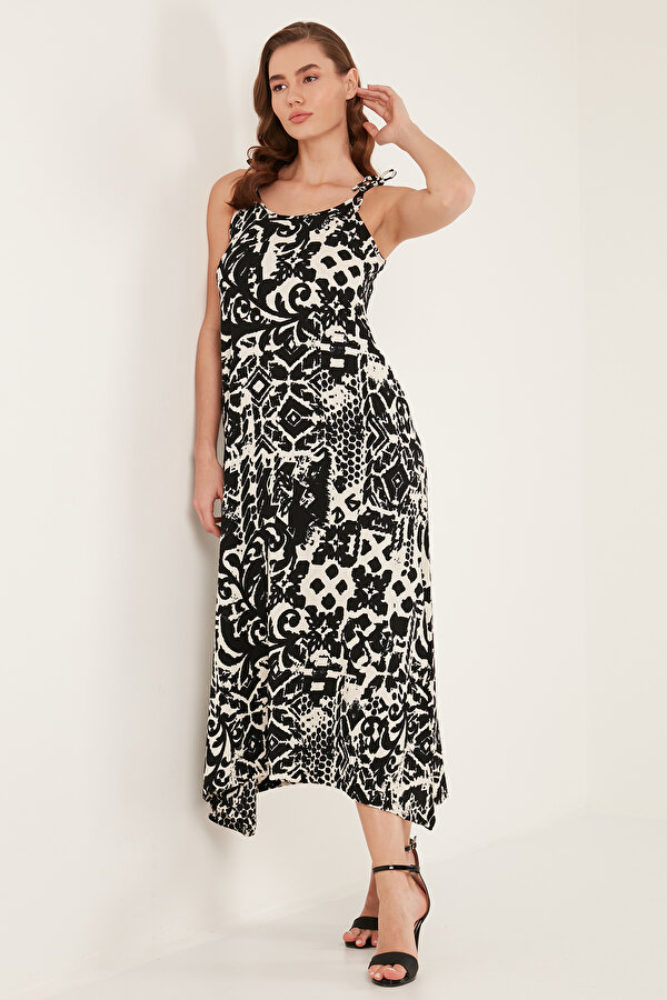 Lela Bayan Elbise 5865732 SİYAH-SİYAH