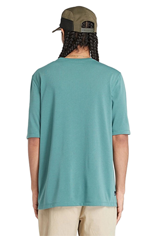 Timberland ANTI-UV OUTDOOR GRAPHIC Mavi Erkek Kısa Kol T-Shirt