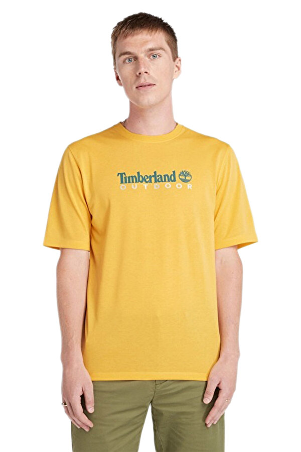 Timberland ANTI-UV OUTDOOR GRAPHIC Sarı Erkek Kısa Kol T-Shirt