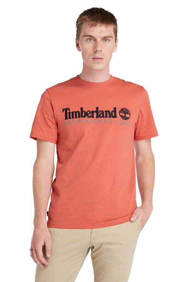 Timberland Embroidery Logo Tee Kırmızı Erkek Kısa Kol T-Shirt