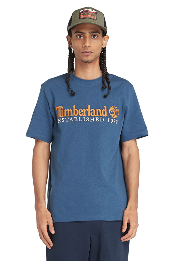 Timberland Embroidery Logo Lacivert Erkek Kısa Kol T-Shirt