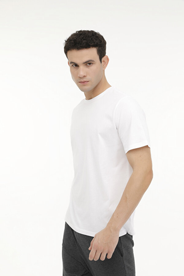 Kinetix M-SN220 BSC T-SHIRT 4FX Beyaz Erkek Kısa Kol T-Shirt
