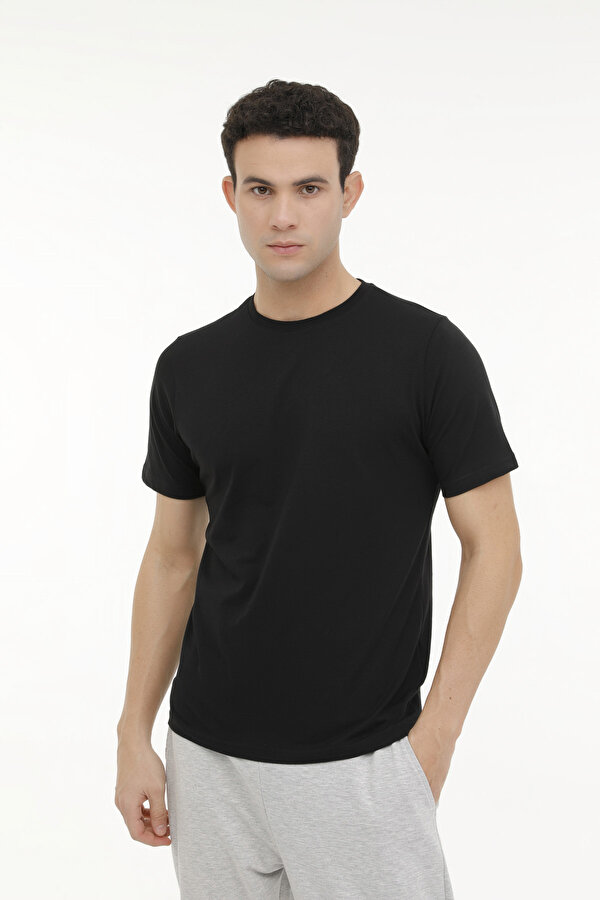 Kinetix M-SN220 BSC T-SHIRT 4FX Siyah Erkek Kısa Kol T-Shirt