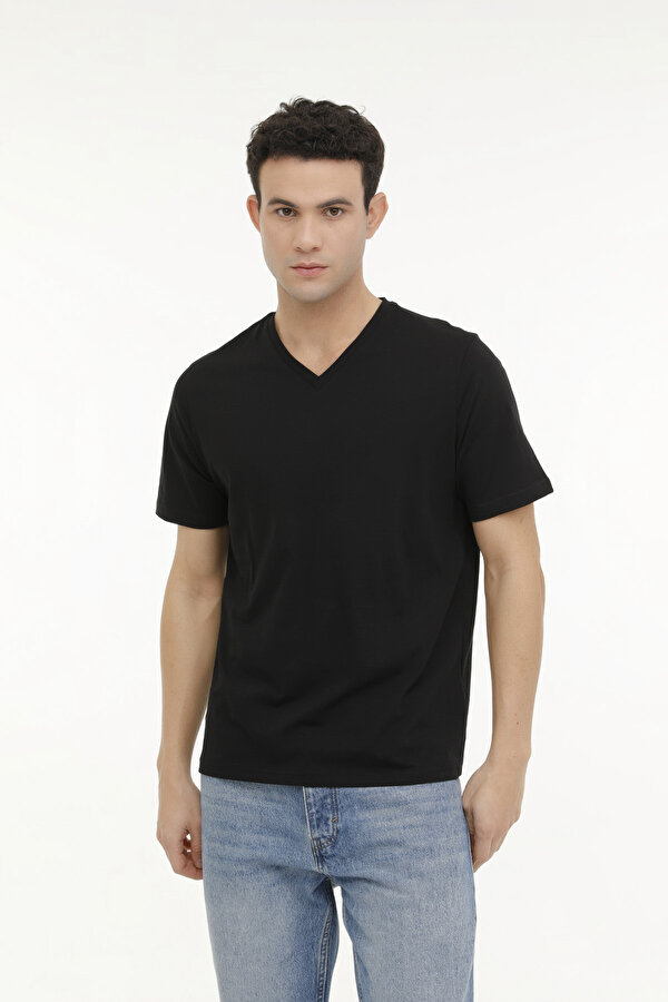 Kinetix M-SN221 BSC T-SHIRT 4FX Siyah Erkek Kısa Kol T-Shirt