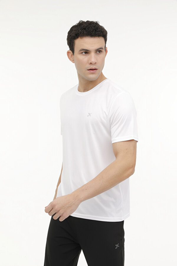 Kinetix M-SN225 BSC C T-SHIRT 4FX Beyaz Erkek Kısa Kol T-Shirt