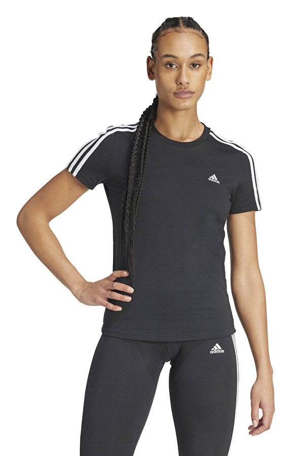 adidas W 3S T Siyah Kadın Kısa Kol T-Shirt