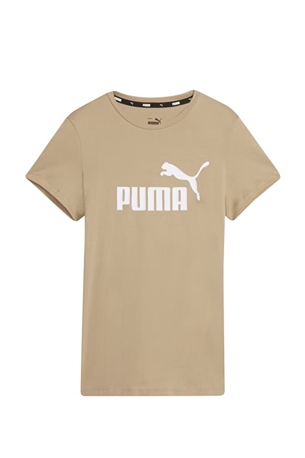 Puma ESS Logo Tee Bej Kadın Kısa Kol T-Shirt
