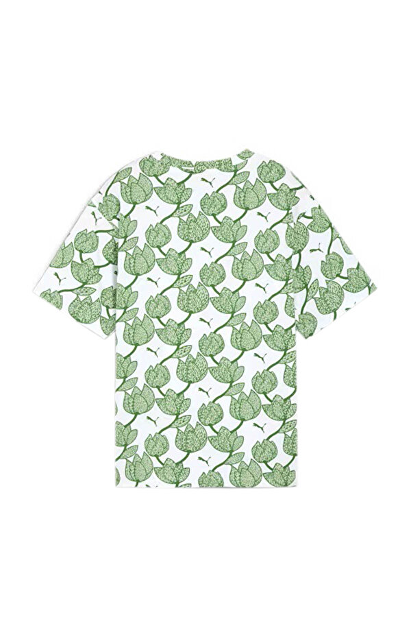 Puma ESS+ BLOSSOM AOP Tee Yeşil Kadın Kısa Kol T-Shirt
