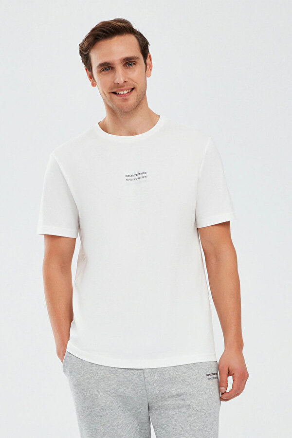 Skechers Essential M Short Sleeve Beyaz Erkek Kısa Kol T-Shirt