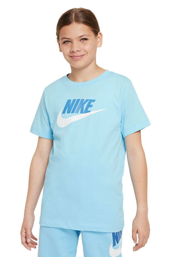 Nike K NSW TEE FUTURA ICON TD Mavi Kız Çocuk Kısa Kol T-Shirt