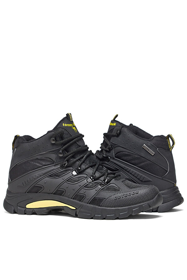 Tonny Black Unisex Sarı Siyah Rahat Kalıp Suı İtici Özellikli Bağcıklı Unisex Bot