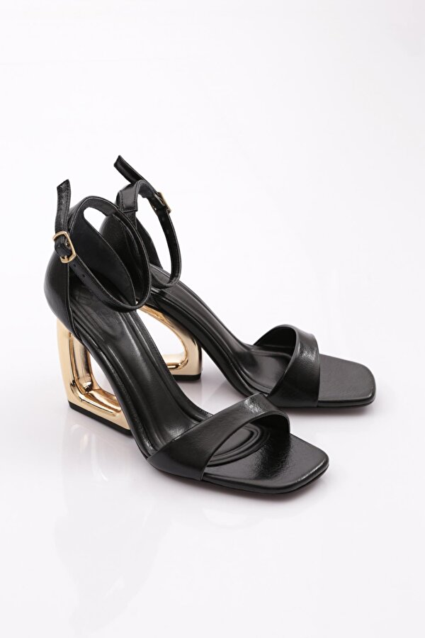 DGN 2427 Kadin Topuğu Delik Abiye Ayakkabi