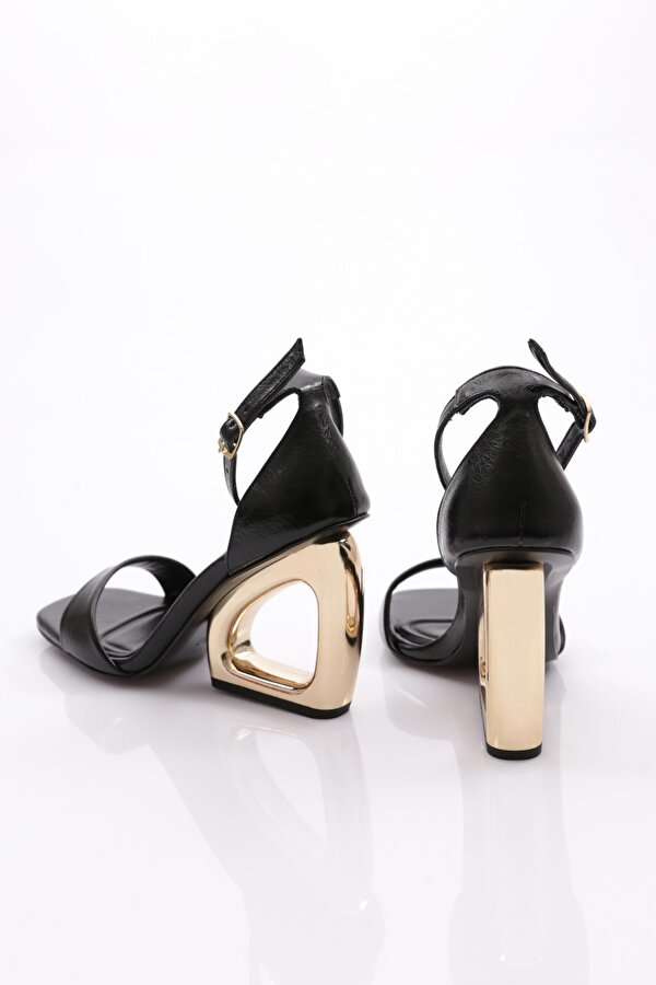 DGN 2427 Kadin Topuğu Delik Abiye Ayakkabi