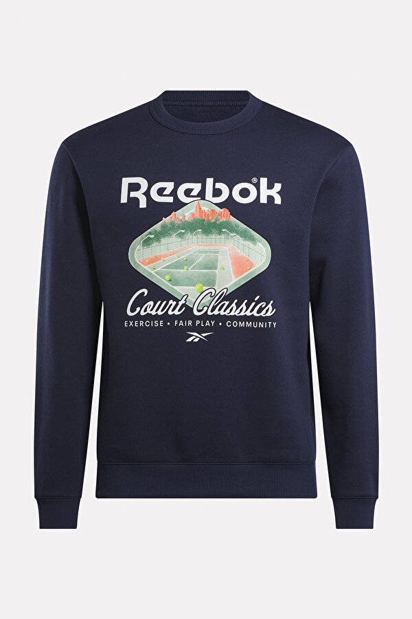 Reebok CL COURT SPORT CREW NAVY BLUE Unisex Sweatshirt