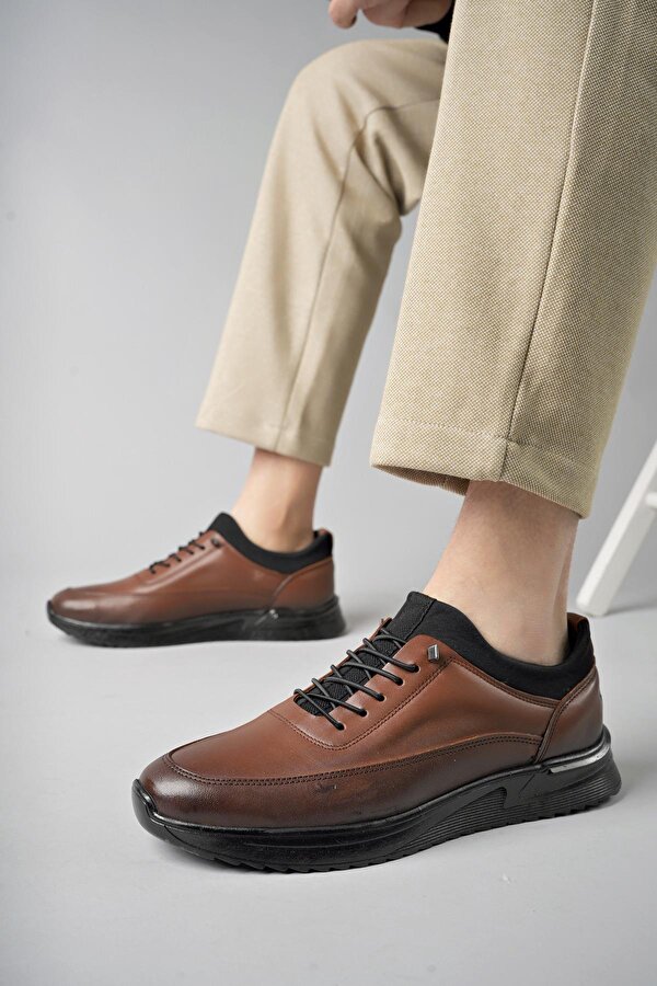 Muggo FREE Garantili Erkek Günlük Klasik Hakiki Deri Casual Rahat Ortopedik Ayakkabı