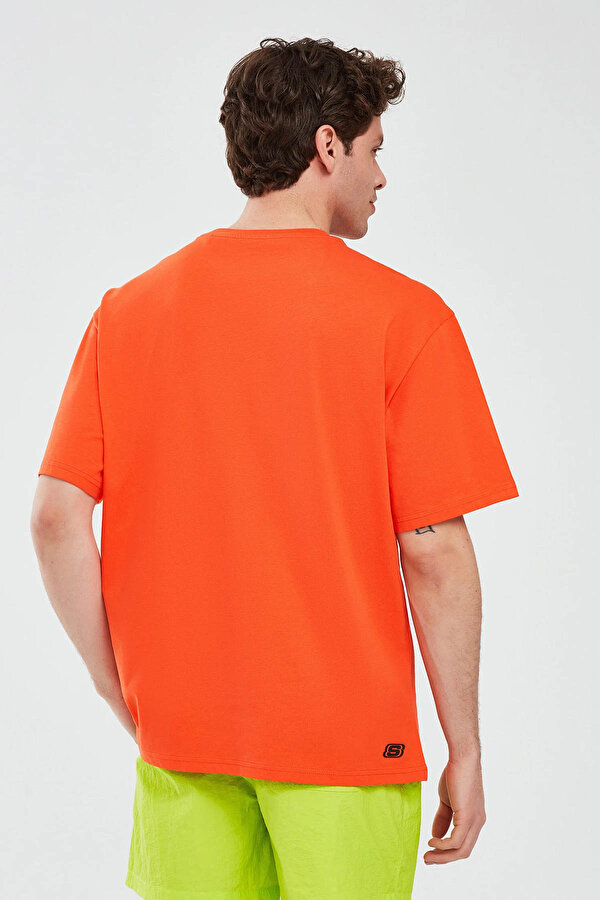 Skechers Graphic T-Shirt M Short S Turuncu Erkek Kısa Kol T-Shirt