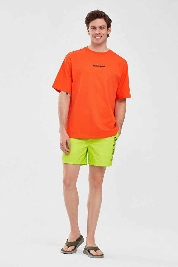 Skechers Graphic T-Shirt M Short S Turuncu Erkek Kısa Kol T-Shirt