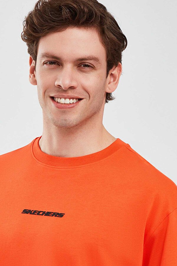 Skechers Graphic T-Shirt M Short S Turuncu Erkek Kısa Kol T-Shirt