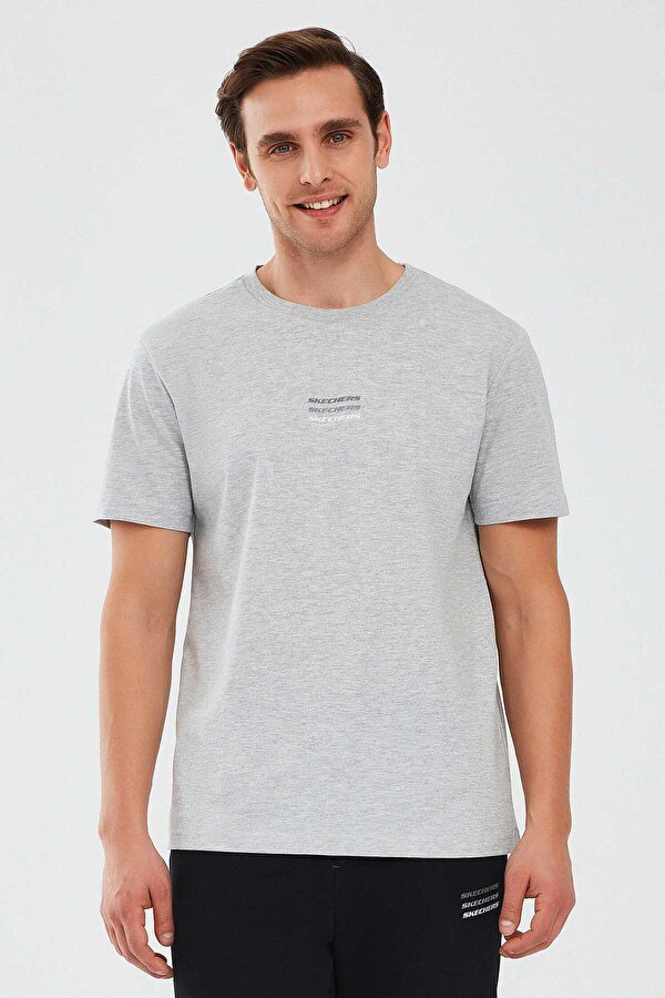 Skechers Essential M Short Sleeve GRI Erkek Kısa Kol T-Shirt