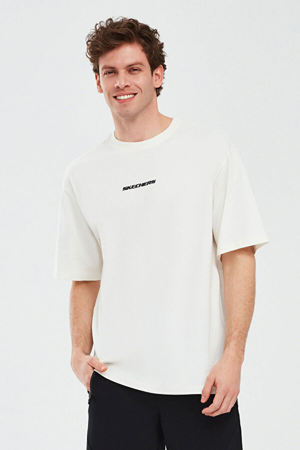 Skechers Graphic T-Shirt M Short S Beyaz Erkek Kısa Kol T-Shirt